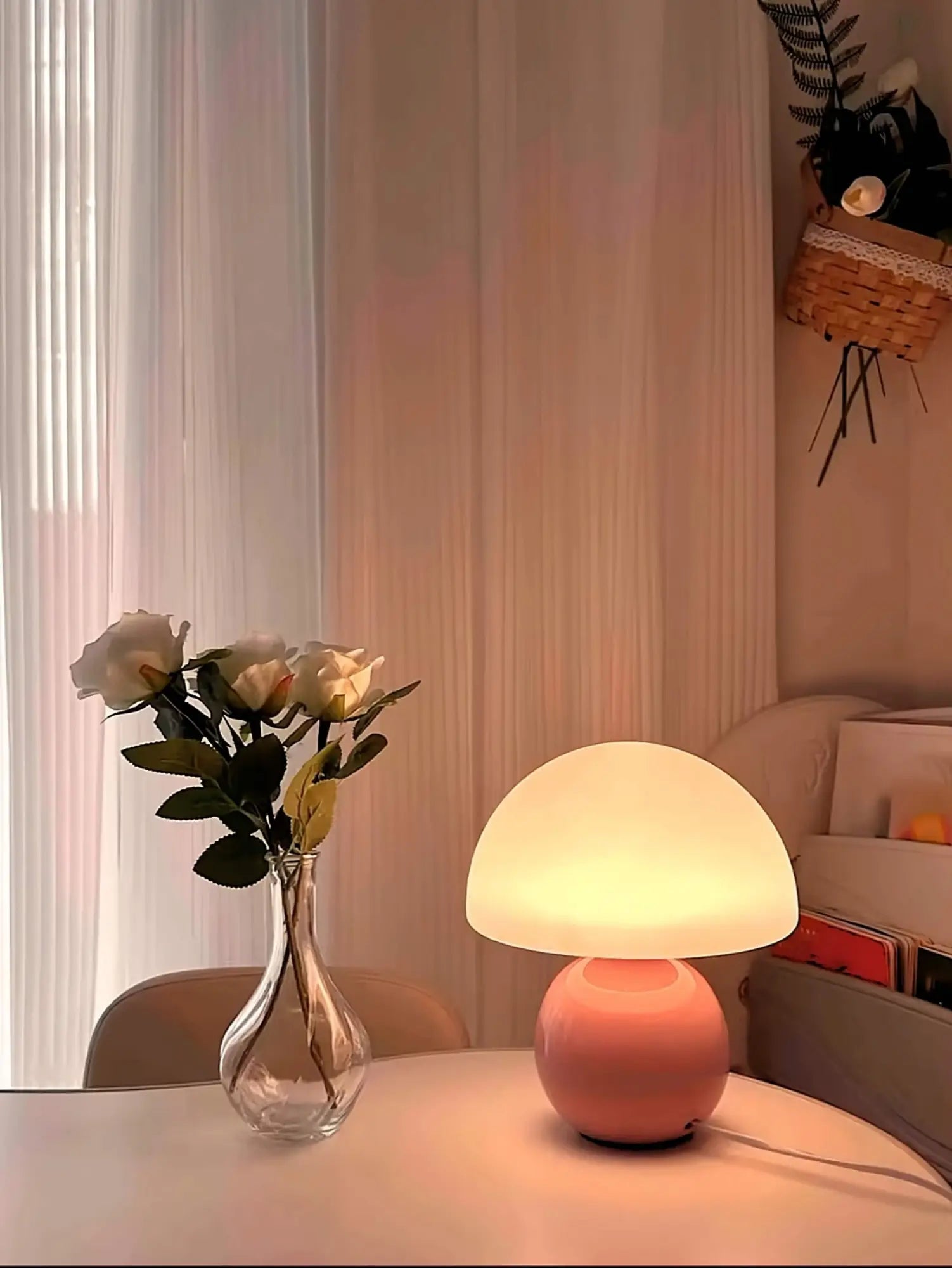 Pink Mushroom Lamp