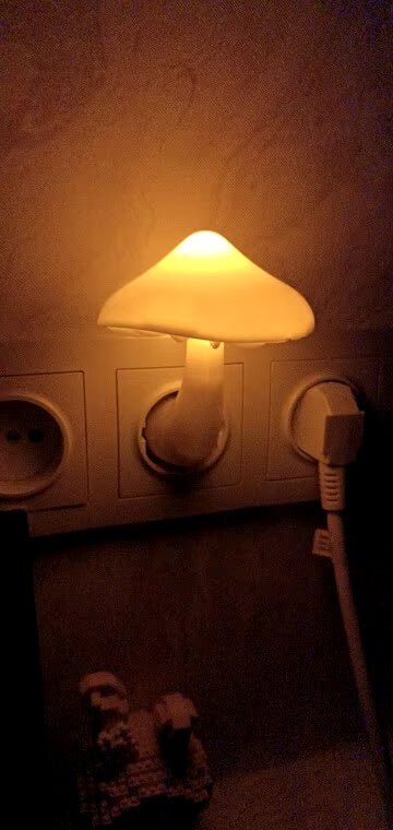 Bedroom Led Night Light Mushroom Wall Lamp