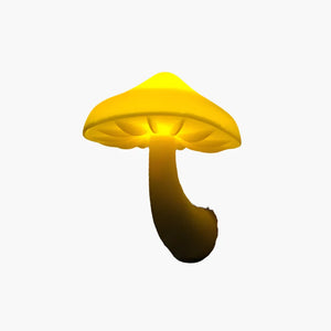 Yellow mushroom emoji with a glowing cap and dark stem.